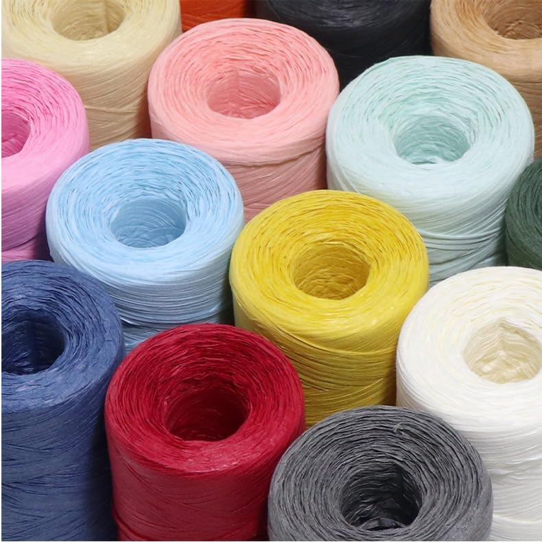 ALLWSLucky 393 Feet Raffia Paper Ribbon, Colored Packing Paper String Craft Raffia Ribbon for Gift Wrapping and DIY Decoration - Image 4